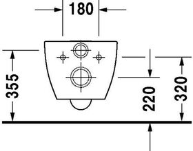 Duravit Wand-WC HAPPY D.2 RIMLESS tief, 365x620mm weiß WG