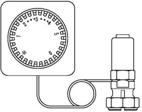 OV Thermostat Uni FD m Fverst. weiß Kapillarrohr 2000mm