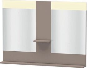 Duravit Spiegel VERO 142x1100x800mm, Beleuchtung basalt matt