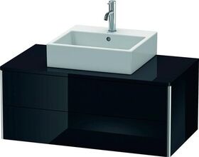 Duravit Waschtischunterbau XSQUARE 400x1000x548mm schwarz hochglanz