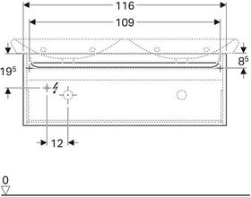 Geberit Waschtischunterschrank MYDAY 1160x410x430mm Lack weiß hochglanz