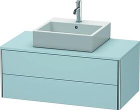 Duravit Waschtischunterbau XSQUARE 400x1000x548mm lichtblau seidenmatt