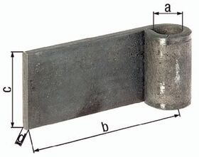 Anschweißband 13x80x40x5mm STA roh GAH - VPE: 10