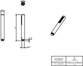 V&B Stabhandbrause VERVE SHOWERS 25x25x197mm, rund brushed nickel matt