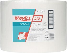 Putztuch WYPALL L10 EXTRA 7202 L380xB235ca.mm weiß 1-lagig,perforiert