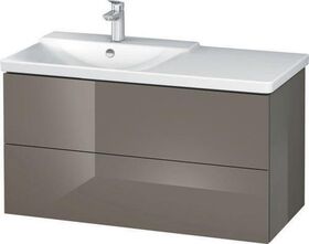 Duravit Waschtischunterbau L-CUBE 1020x481x555mm flannel grey hochglanz