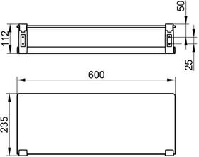 Keuco Handtuchablage PLAN 600mm alu sil-elo