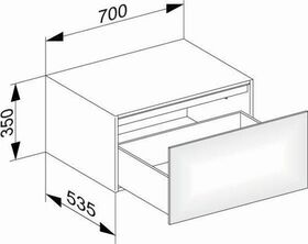 Keuco Sideboard EDITION 11 700x350x535mm trüffel