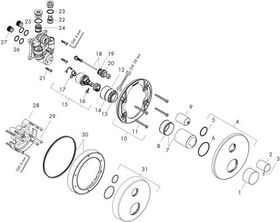 Einhebel-Wannenmischer AXOR UNO AP, Zerogriff polished gold optic