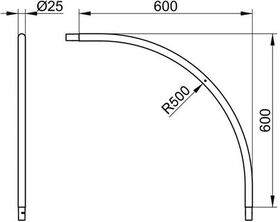 Keuco Rohrbogen PLAN 90° f Viertelkreis-Duschwannen ES