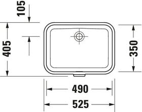 Duravit Einb.WT Soleil by Starck m ÜL ohne Hahnlochbank 490x350mm weiß