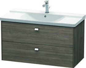 Duravit Waschtischunterbau BRIOSO Griffe chrom 561x1020x479mm pine terra