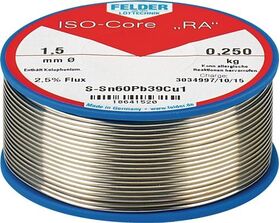 Lötdraht ISO-Core® RA 1,5mm 250g S-Sn60Pb39Cu1 FELDER