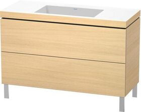 Duravit Waschtischset L-CUBE 1200x480mm 2 Au o HL we ma ES NB mitte