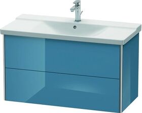 Duravit Waschtischunterbau XSQUARE 565x1010x473mm stone blue hochglanz