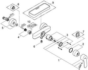 Grohe Einhand-Brausebatterie EUROSTYLE C 1/2Zoll chr