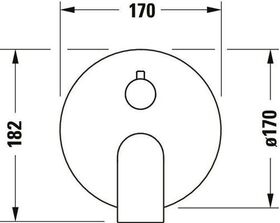 Duravit Fertigmontageset Tulum by Starck Einhebel-Wannenm. UP m Umstellven sw ma