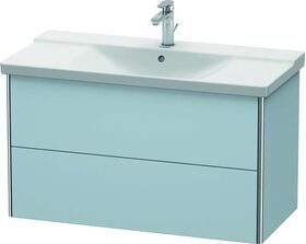 Duravit Waschtischunterbau XSQUARE 565x1010x473mm lichtblau seidenmatt