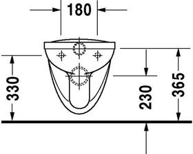 Duravit Wand-WC D-CODE BASIC tief, 360x545mm weiß