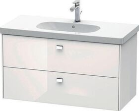 Duravit Waschtischunterbau BRIOSO Griffe chr 563x1020x469mm weiß hochglanz