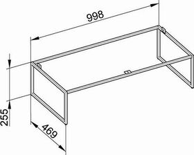 Keuco Bodengestell X-LINE 1000x250x470mm weiß