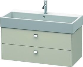 Duravit Waschtischunterbau BRIOSO Griffe chrom 442x984x459mm taupe matt