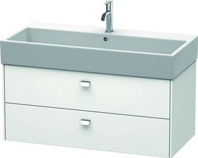 Duravit Waschtischunterbau BRIOSO Griffe chrom 442x984x459mm weiß matt