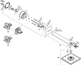 Kopfbrause 300/300 2jet AXOR m Brause Wd-mon stainless steel optic