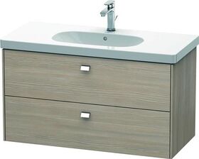 Duravit Waschtischunterbau BRIOSO Griffe chrom 563x1020x469mm pine silver