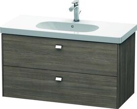 Duravit Waschtischunterbau BRIOSO Griffe chrom 563x1020x469mm pine terra