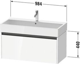 Duravit Waschtischunterbau Ketho.2 984x440x460mm weiß matt