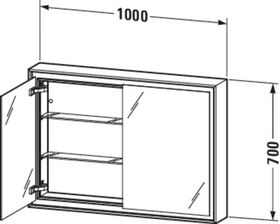 Duravit Einbau-Spiegelschrank L-CUBE 154x1000x700mm