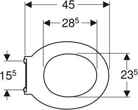 Geberit WC-Sitzring RENOVA COMFORT barrierefrei, antibakteriell weiß