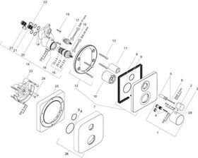 Thermostat AXOR CITTERIO M UP 1 Verbraucher mit Abstellventil chrom