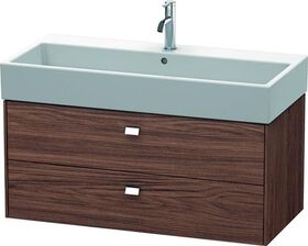 Duravit Waschtischunterbau BRIOSO Griffe chr 442x984x459mm nussbaum dunkel