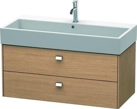 Duravit Waschtischunterbau BRIOSO Griffe chr 442x984x459mm europ. eiche