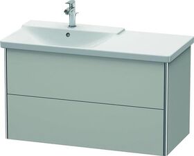 Duravit Waschtischunterbau XSQUARE Be links 565x1010x473mm betongrau matt