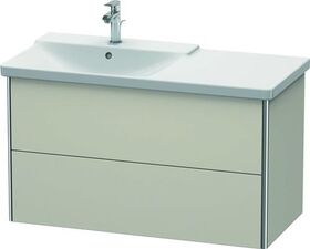 Duravit Waschtischunterbau XSQUARE Becken links 565x1010x473mm taupe matt