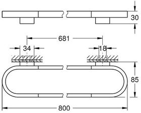 Grohe Badetuchhalter SELECTION 800mm co sun