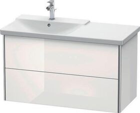 Duravit Waschtischunterbau XSQUARE Be links 565x1010x473mm weiß hochglanz