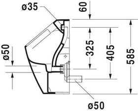 Duravit Urinal Soleil by Starck rim. 300x350mm o Fliege HG weiß