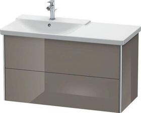 Duravit Waschtischunterbau XSQUARE Be li 565x1010x473mm fla grey hochglanz