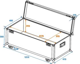 ROADINGER Universal-Transport-Case 120x40cm mit Rollen