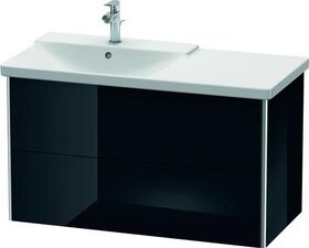 Duravit Waschtischunterbau XSQUARE Be li 565x1010x473mm schwarz hochglanz