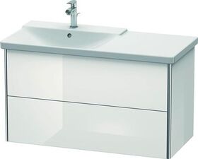 Duravit Waschtischunterbau XSQUARE Be links 565x1010x473mm weiß hochglanz