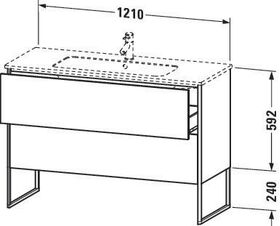 Duravit Waschtischunterbau XSQUARE 1210x732x478mm 2 Au No we sdm ES NB Mi.