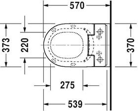 Duravit Wand-WC ME by Starck RIMLESS tief, 370x570mm, SensoWash weiß