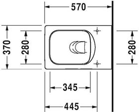 Duravit Wand-WC VERO AIR tief, 370x570mm weiß WonderGliss