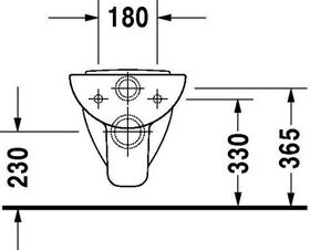 Duravit Wand-WC D-CODE flach, 355x540mm weiß