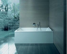 Duravit Rechteck-Badewanne STARCK 2 Rückenschrägen 1900x900mm weiß